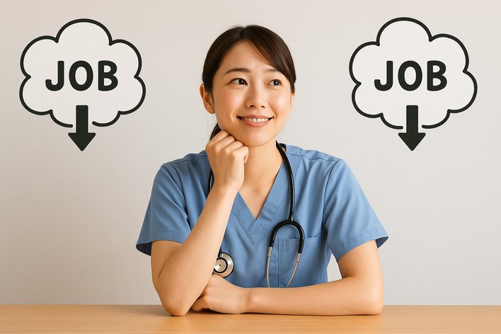 20代看護師が転職先に悩んでいる様子