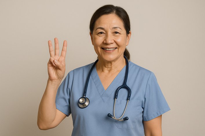 50代看護師3本指