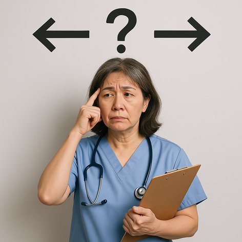 50代看護師転職先で迷っている様子