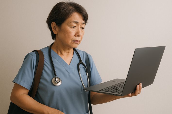50代看護師転職しようとしている様子