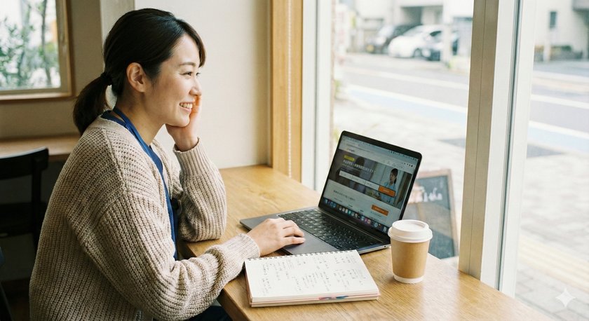 明るく悩んでいる看護師