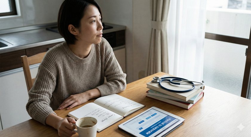 元看護士が転職を考えている様子